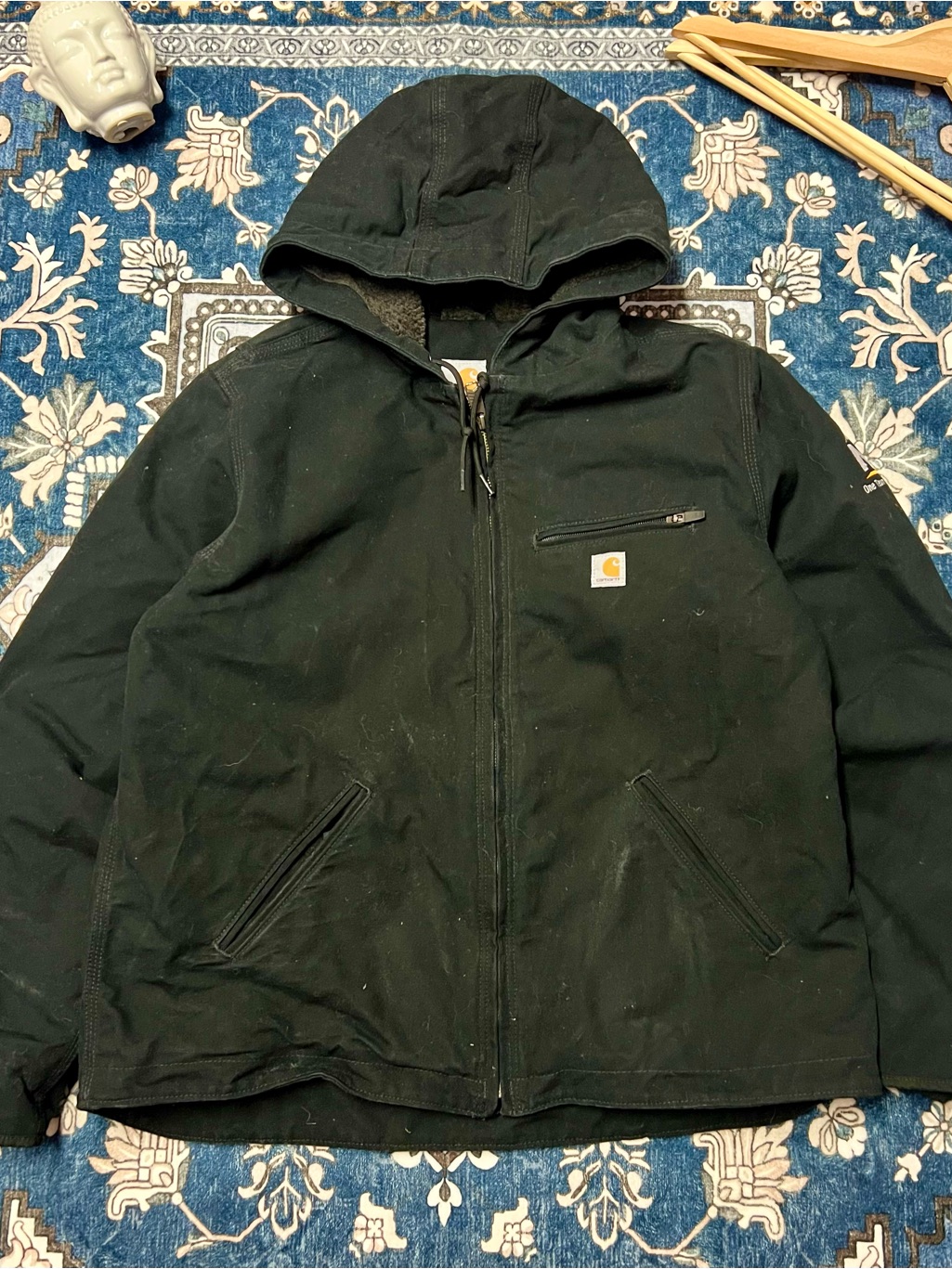 Carhartt Womens Black Hooded Work Jacket